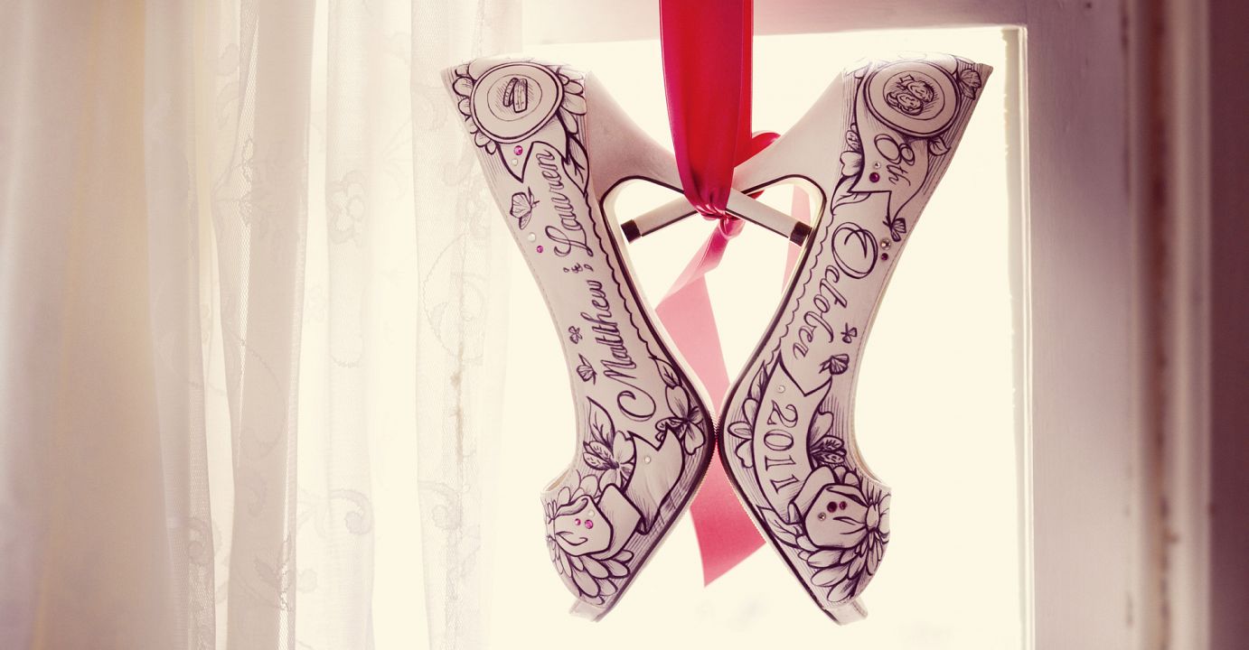 custom wedding heels